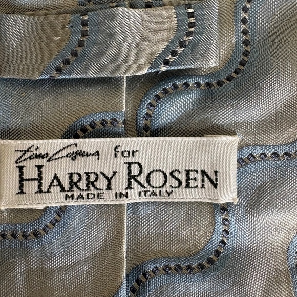 Harry Rosen Blue Silk Tie - Picture 7 of 7